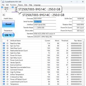 Seagate 250GB 2.5" SATA HDD Momentus Thin 7mm - 647681-001